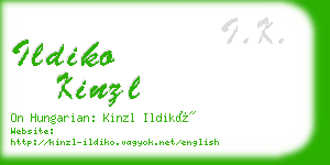 ildiko kinzl business card